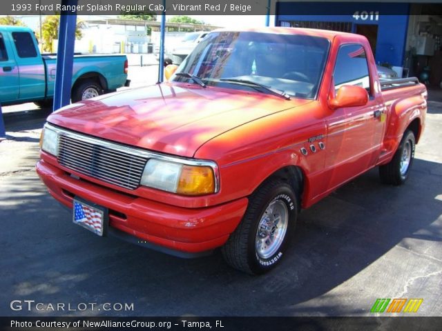1993 Ford Ranger Splash Regular Cab in Vibrant Red