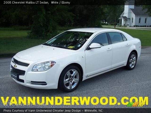 2008 Chevrolet Malibu LT Sedan in White