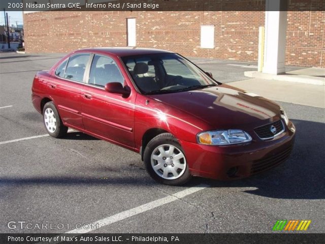 2003 Nissan Sentra GXE in Inferno Red