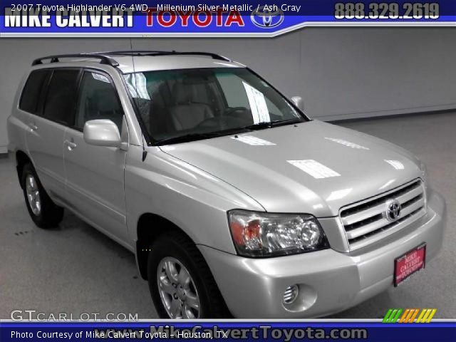 2007 Toyota Highlander V6 4WD in Millenium Silver Metallic