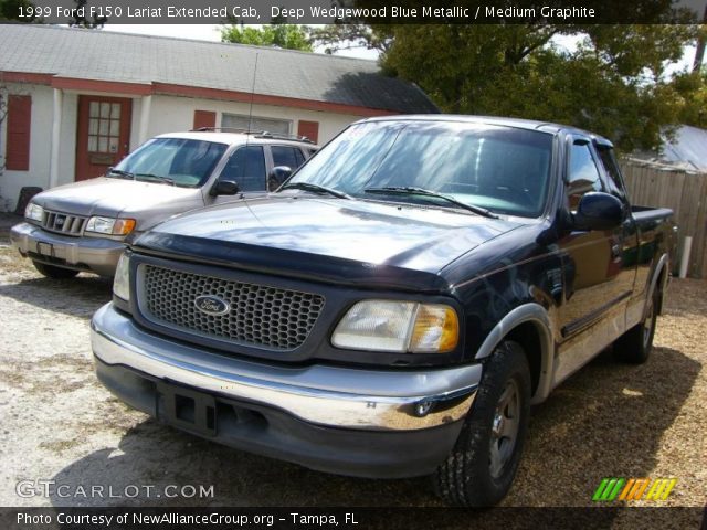 1999 Ford F150 Lariat Extended Cab in Deep Wedgewood Blue Metallic