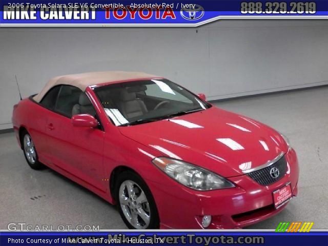 2006 Toyota Solara SLE V6 Convertible in Absolutely Red