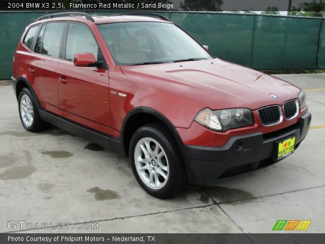 2004 BMW X3 2.5i in Flamenco Red Metallic