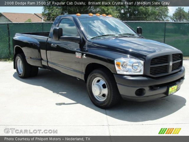 2008 Dodge Ram 3500 ST Regular Cab Dually in Brilliant Black Crystal Pearl