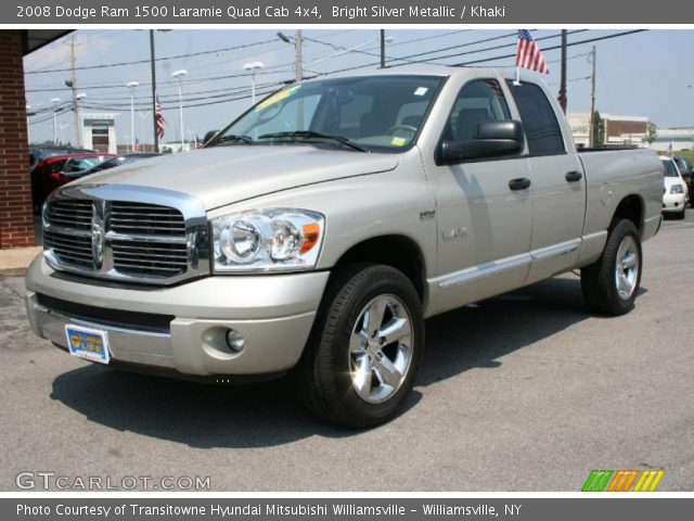 2008 Dodge Ram 1500 Laramie Quad Cab 4x4 in Bright Silver Metallic