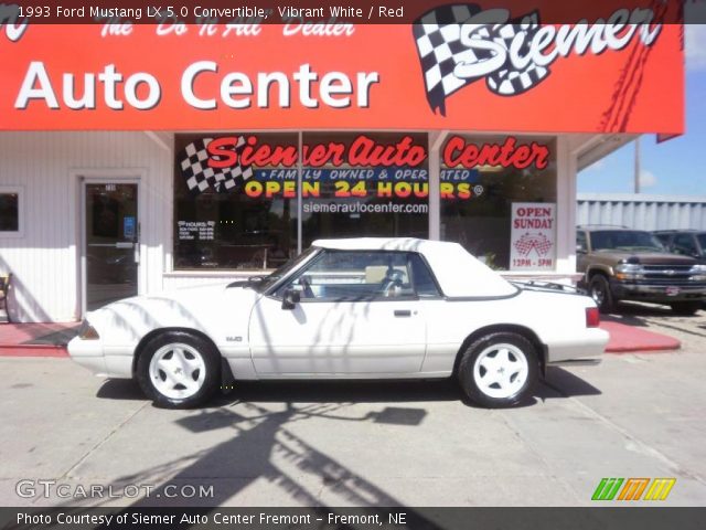 1993 Ford Mustang LX 5.0 Convertible in Vibrant White