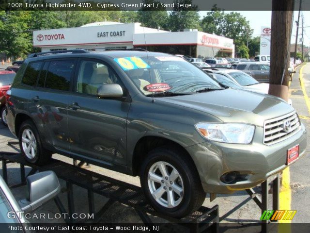 2008 Toyota Highlander 4WD in Cypress Green Pearl