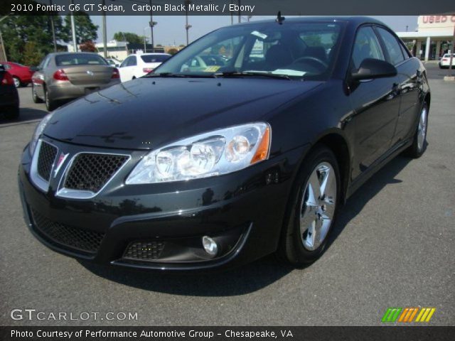 2010 Pontiac G6 GT Sedan in Carbon Black Metallic