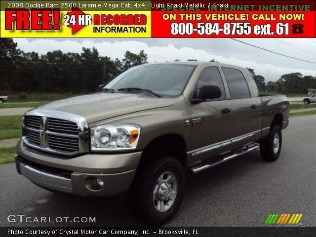 2008 Dodge Ram 2500 Laramie Mega Cab 4x4 in Light Khaki Metallic