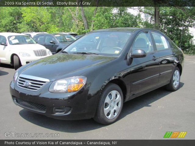 2009 Kia Spectra EX Sedan in Ebony Black