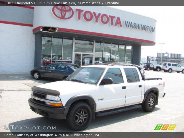 2003 Chevrolet S10 LS ZR5 Crew Cab 4x4 in Summit White
