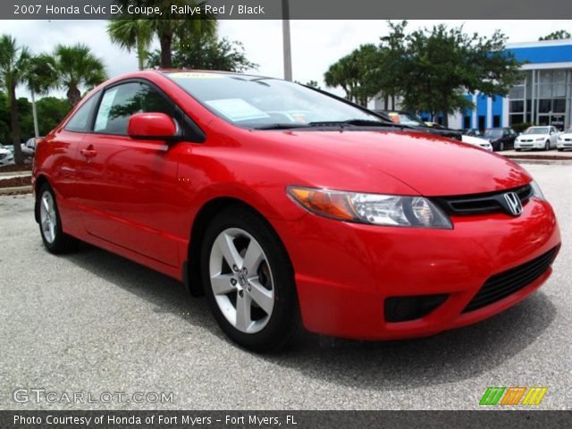 2007 Honda Civic EX Coupe in Rallye Red