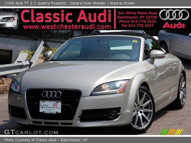 2008 Audi TT 3.2 quattro Roadster in Sahara Silver Metallic