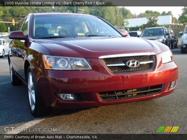2008 Hyundai Sonata Limited V6 in Dark Cherry Red