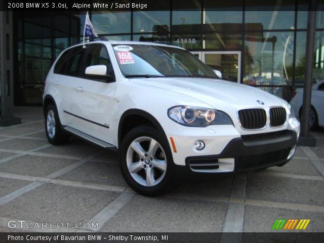 2008 BMW X5 3.0si in Alpine White