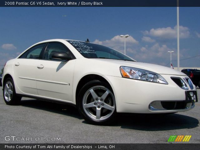 2008 Pontiac G6 V6 Sedan in Ivory White