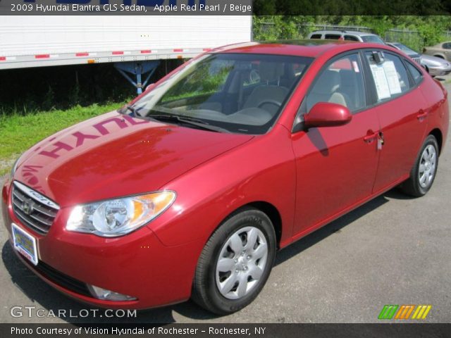 2009 Hyundai Elantra GLS Sedan in Apple Red Pearl