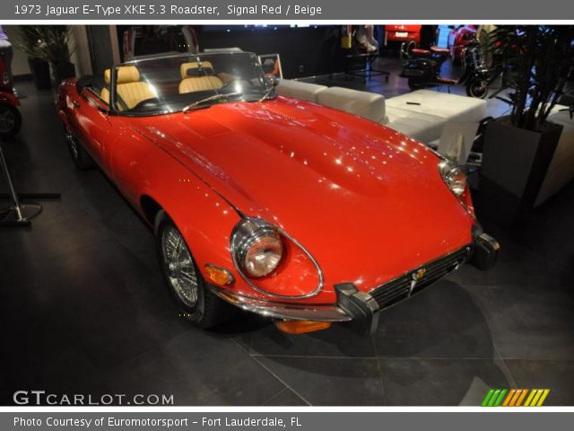 1973 Jaguar E-Type XKE 5.3 Roadster in Signal Red