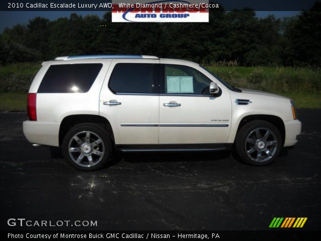 2010 Cadillac Escalade Luxury AWD in White Diamond