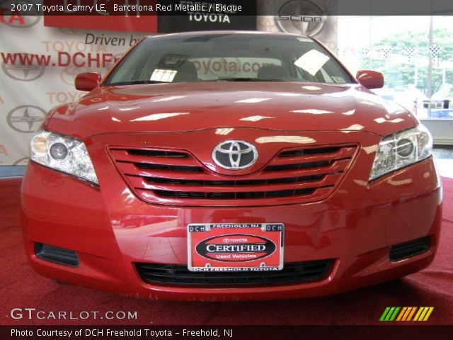 2007 Toyota Camry LE in Barcelona Red Metallic