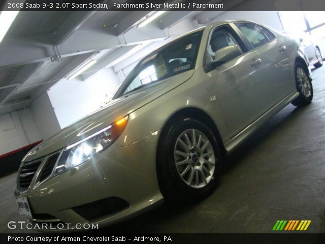 2008 Saab 9-3 2.0T Sport Sedan in Parchment Silver Metallic