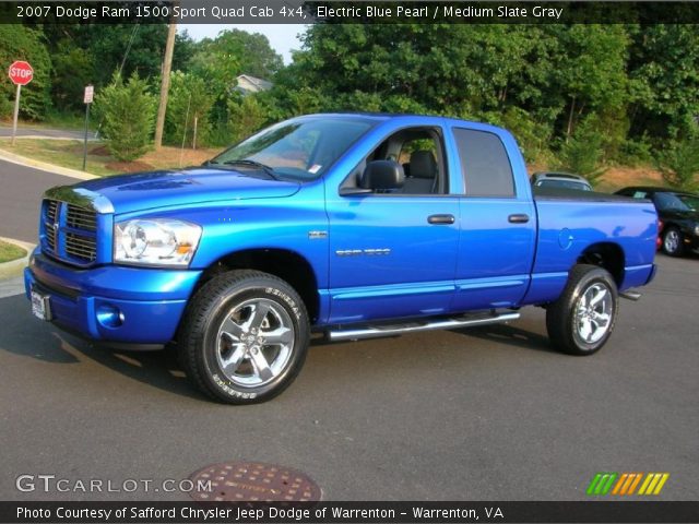 2007 Dodge Ram 1500 Sport Quad Cab 4x4 in Electric Blue Pearl