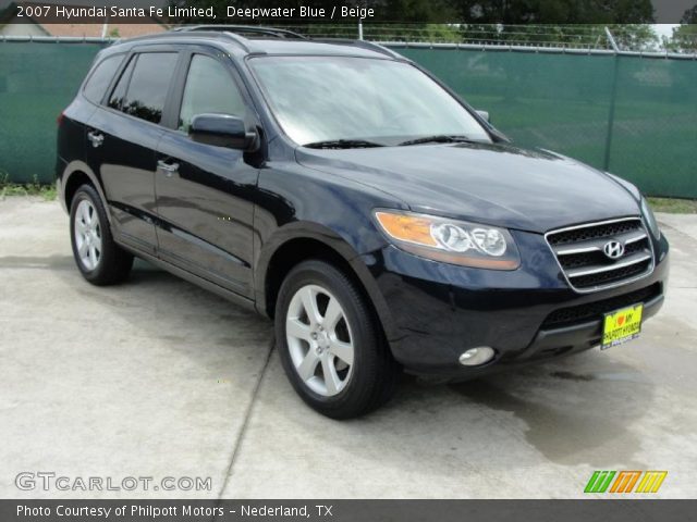 2007 Hyundai Santa Fe Limited in Deepwater Blue
