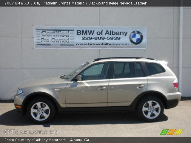 2007 BMW X3 3.0si in Platinum Bronze Metallic