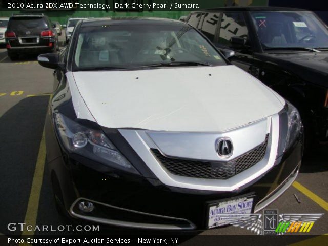 2010 Acura ZDX AWD Technology in Dark Cherry Pearl