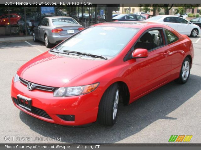 2007 Honda Civic EX Coupe in Rallye Red