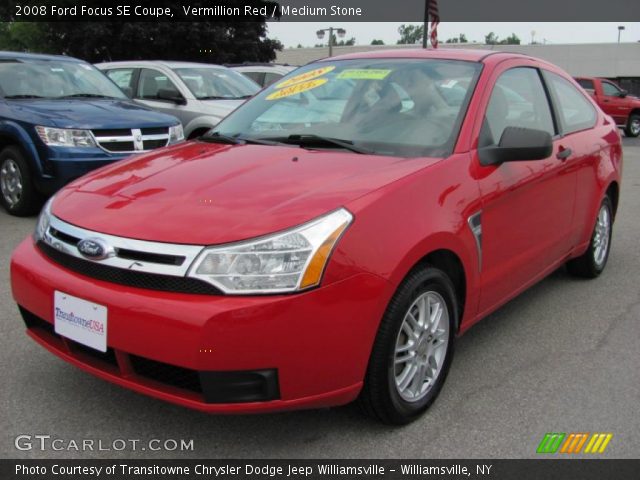 2008 Ford Focus SE Coupe in Vermillion Red