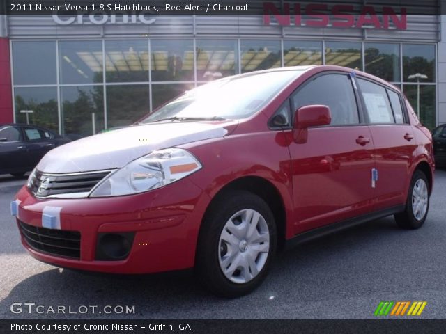 2011 Nissan Versa 1.8 S Hatchback in Red Alert