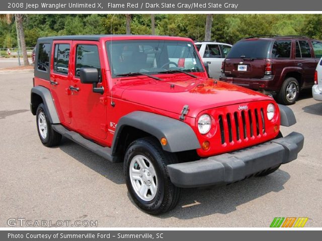 2008 Jeep Wrangler Unlimited X in Flame Red
