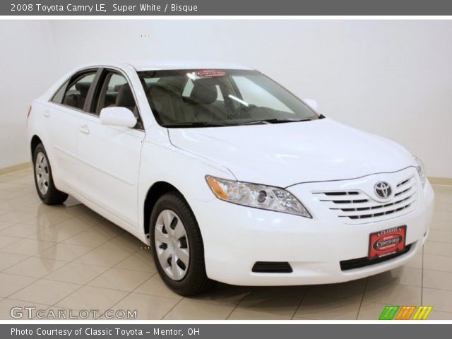 2008 Toyota Camry LE in Super White