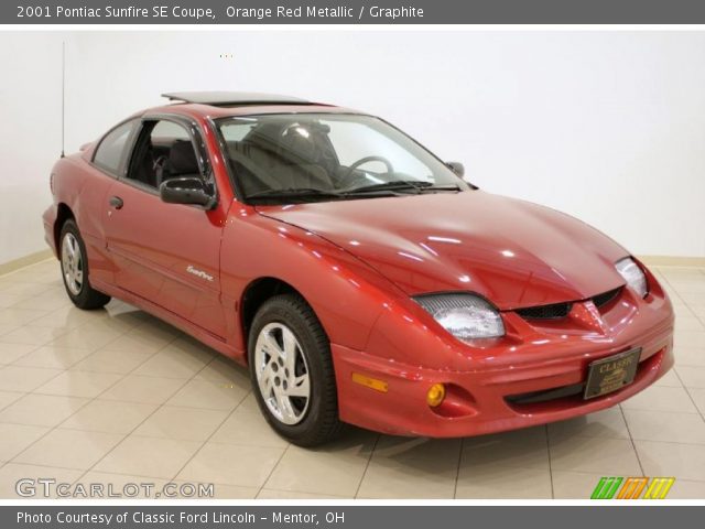 2001 Pontiac Sunfire SE Coupe in Orange Red Metallic