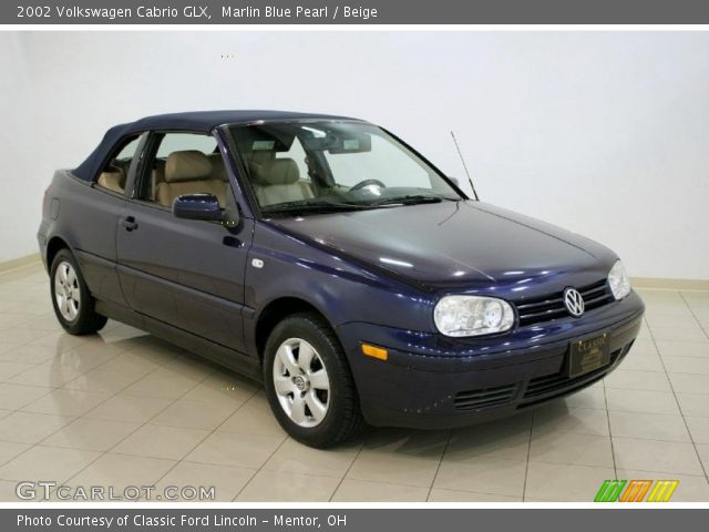 2002 Volkswagen Cabrio GLX in Marlin Blue Pearl