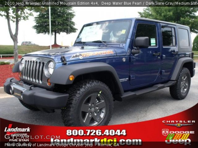2010 Jeep Wrangler Unlimited Mountain Edition 4x4 in Deep Water Blue Pearl
