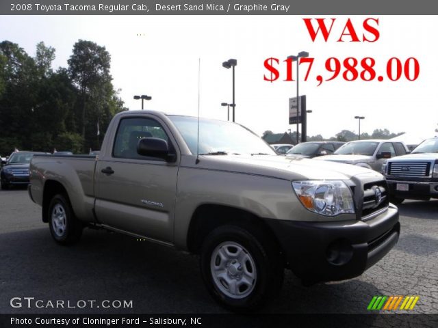 2008 Toyota Tacoma Regular Cab in Desert Sand Mica