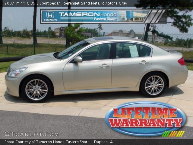 2007 Infiniti G 35 S Sport Sedan in Serengeti Sand Metallic
