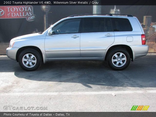 2002 Toyota Highlander V6 4WD in Millennium Silver Metallic