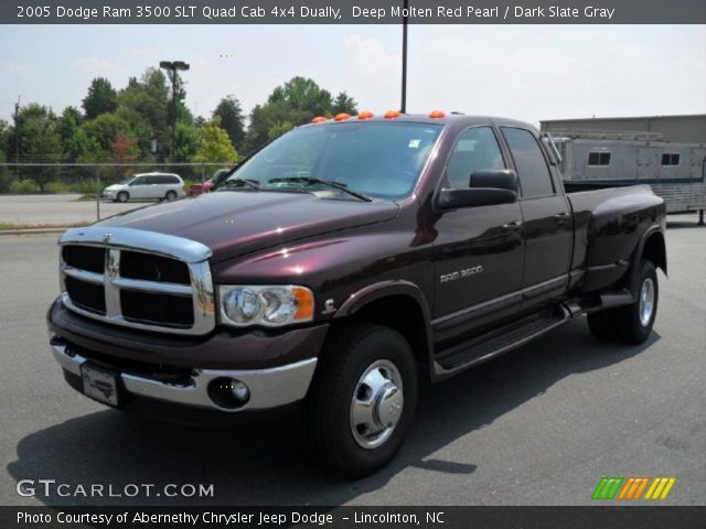 2005 Dodge Ram 3500 SLT Quad Cab 4x4 Dually in Deep Molten Red Pearl