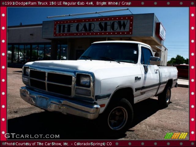 1991 Dodge Ram Truck 150 LE Regular Cab 4x4 in Bright White