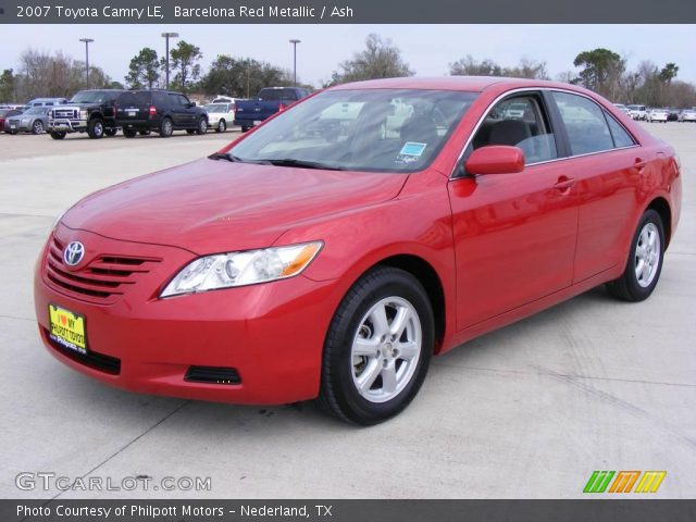 2007 Toyota Camry LE in Barcelona Red Metallic