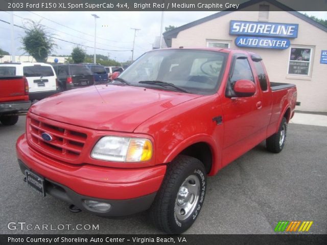 2003 Ford F150 XL Sport SuperCab 4x4 in Bright Red