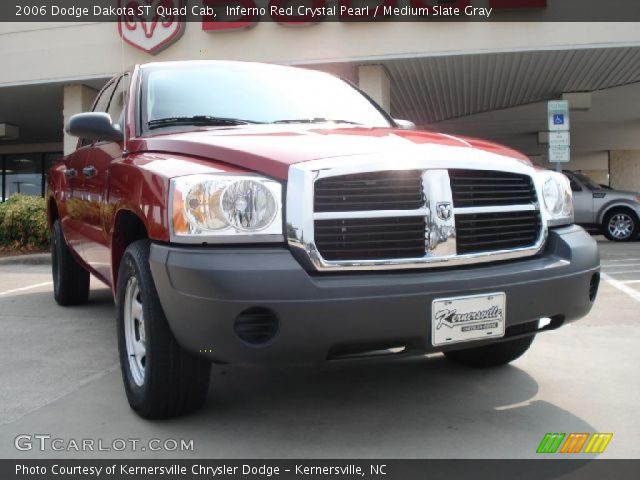 2006 Dodge Dakota ST Quad Cab in Inferno Red Crystal Pearl