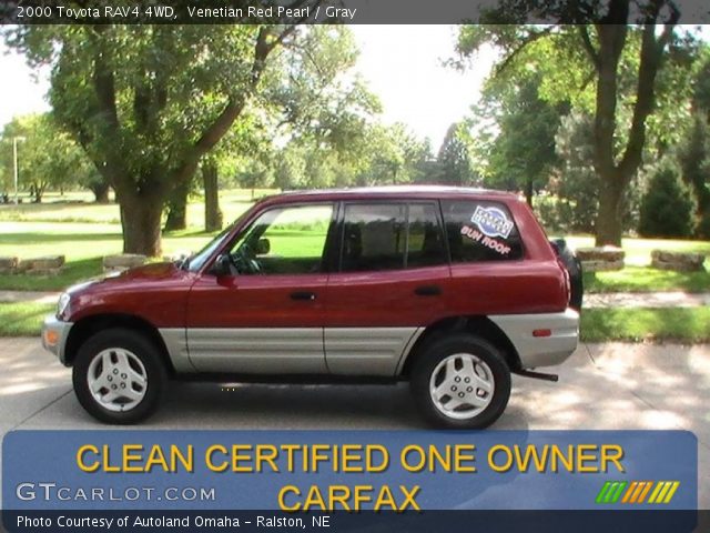 2000 Toyota RAV4 4WD in Venetian Red Pearl