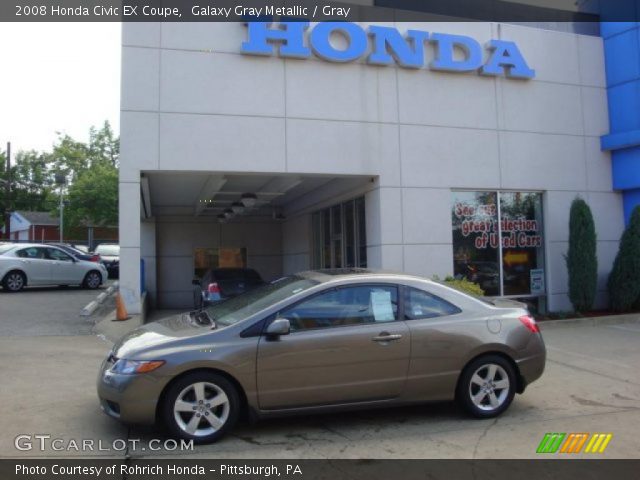 2008 Honda Civic EX Coupe in Galaxy Gray Metallic