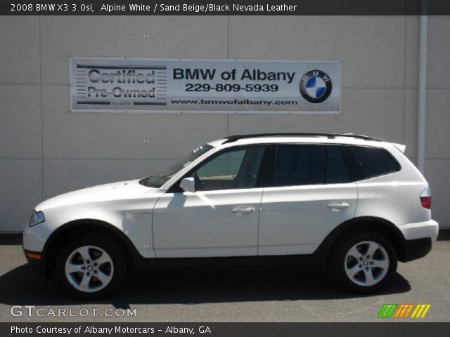 2008 BMW X3 3.0si in Alpine White