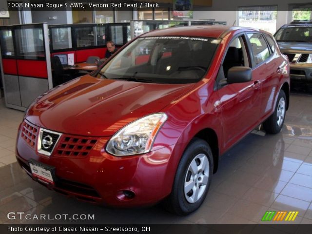 2008 Nissan Rogue S AWD in Venom Red Pearl