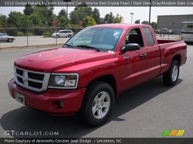2010 Dodge Dakota Big Horn Extended Cab in Inferno Red Crystal Pearl